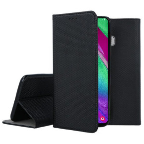 Кожен калъф тефтер и стойка Magnetic FLEXI Book Style за Samsung Galaxy A40 A405F черен